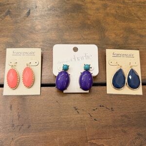 NWT. Bundle. Francesca's and Charming Charlie Earring Set.
